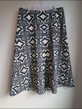 Isabel Toledo midi skirt with gold foil accents Women's Size 14